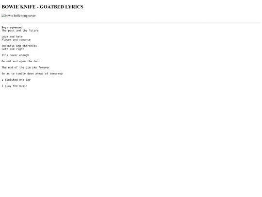 goatbedlyrics screenshot