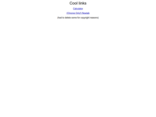 links screenshot