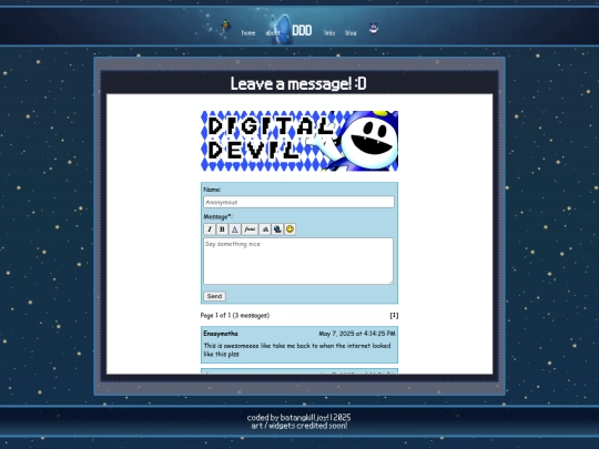 guestbook screenshot