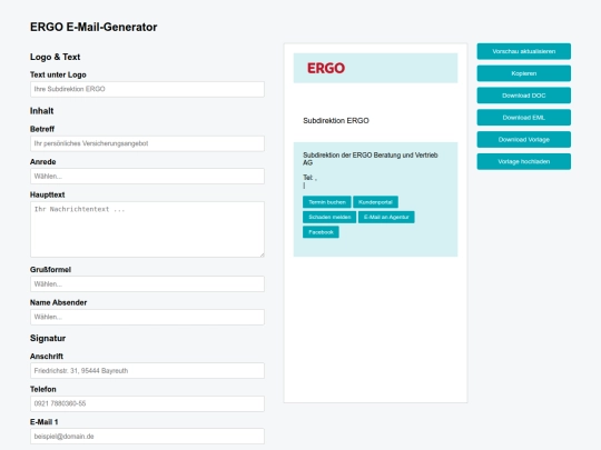 E-Mail Generator/E-Mail-Generator screenshot