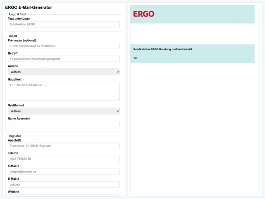 E-Mail Generator2/generator3 screenshot