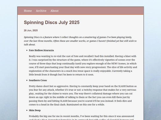 posts/2025-06-28-Spinning-Discs-July-2025 screenshot