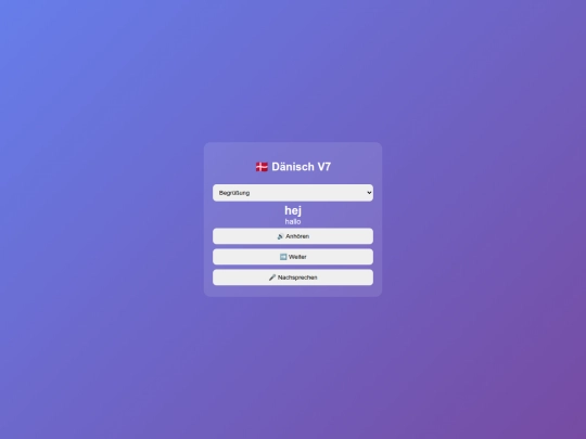 Dnisch-lern-webseite screenshot