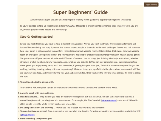 pages/StreamingBasics screenshot