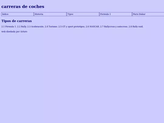 Careras/tipos screenshot