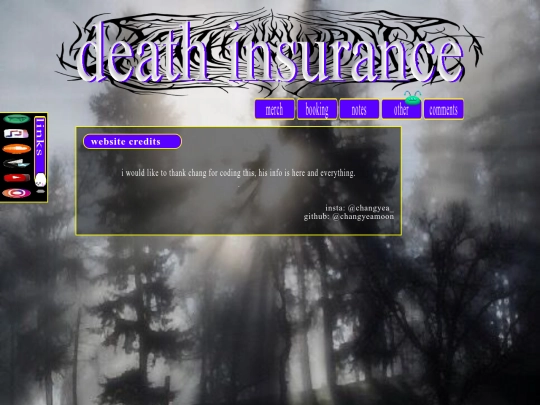 website-credits screenshot