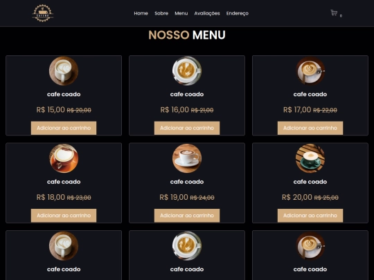 pages/menu screenshot