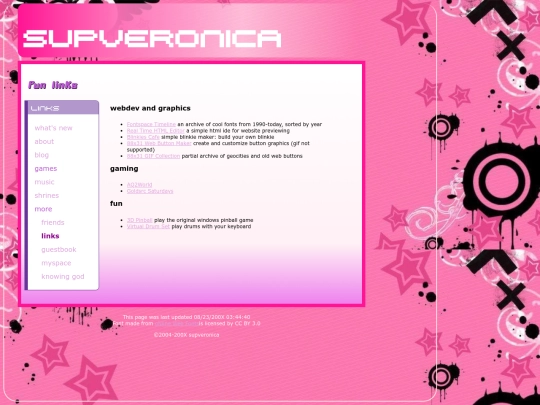 links screenshot