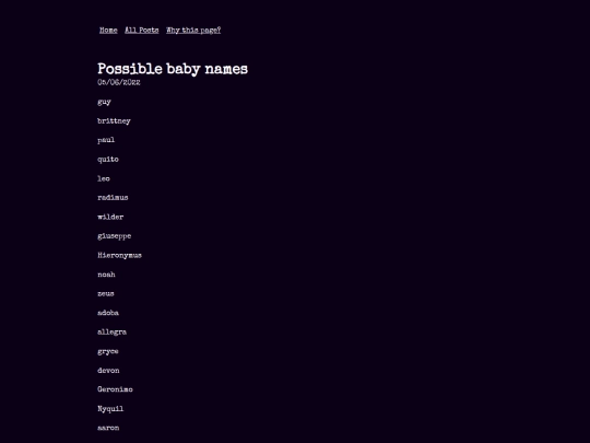 posts/potential baby names screenshot