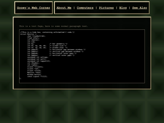 test screenshot