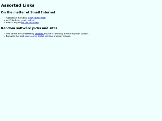 links screenshot