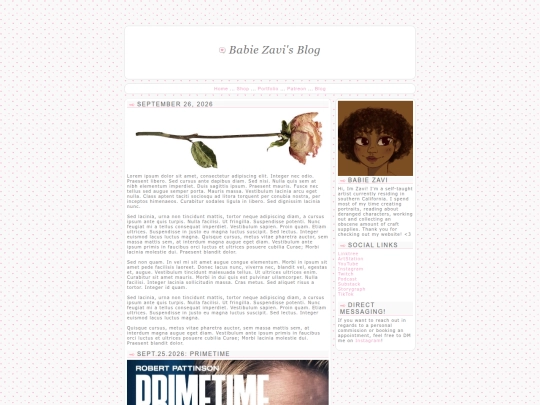 blog screenshot