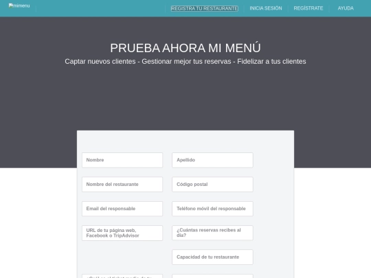 MiMenu/Registro-Restaurante screenshot
