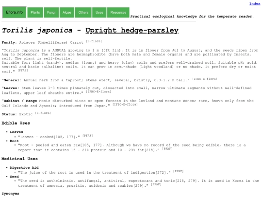 Torilis japonica screenshot