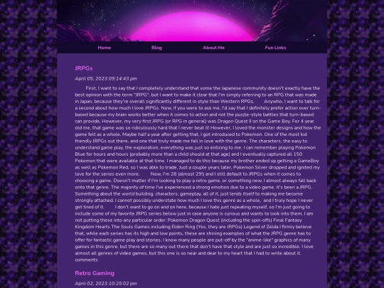 blog screenshot