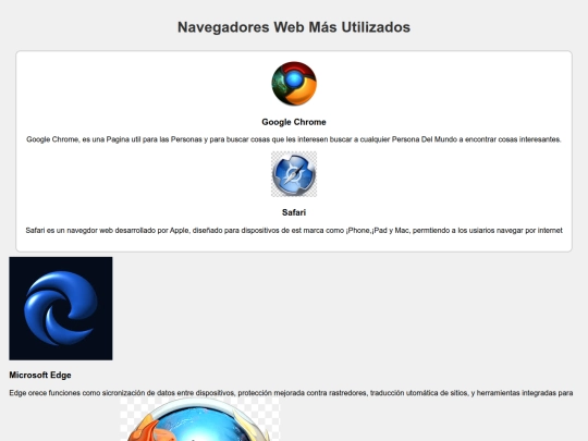 Navegadores web screenshot