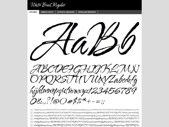 brushfont/brush-demo screenshot