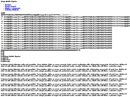 bubblefont/magic_bubble-demo screenshot