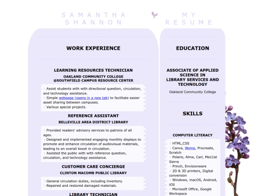 resume screenshot