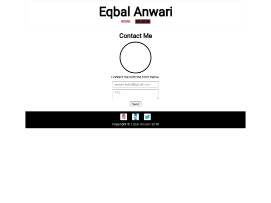 portfolio/community-project/contact screenshot