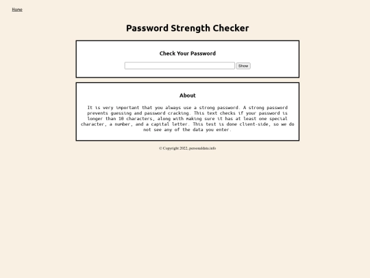 passwordcheck screenshot