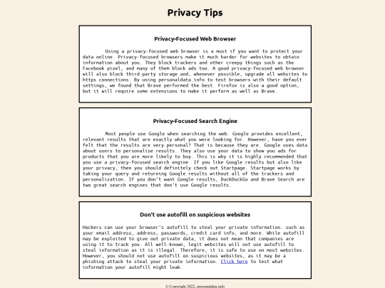tips screenshot