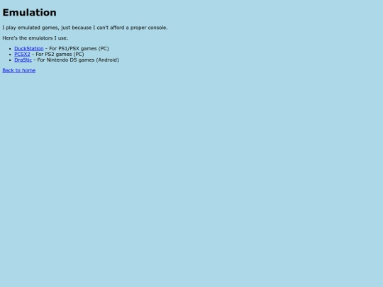 emulation screenshot