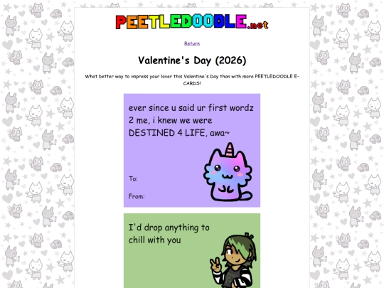 ecards/valentines2 screenshot