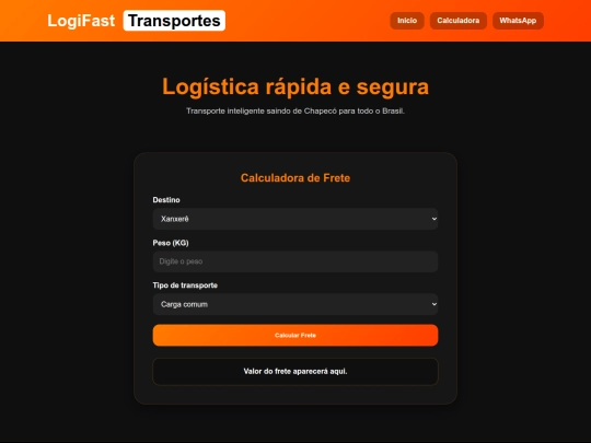 LogiFastTransportes/calculadora screenshot