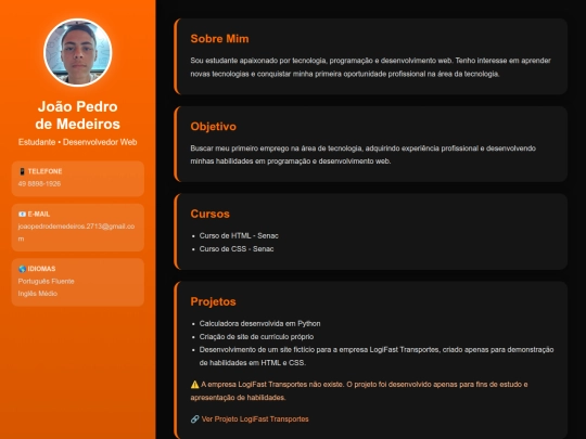 curiculo joao pedro/site do joao pedro/sitedojoaopedro screenshot