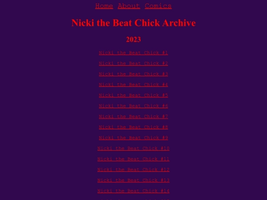 Comics/Nicki/list screenshot