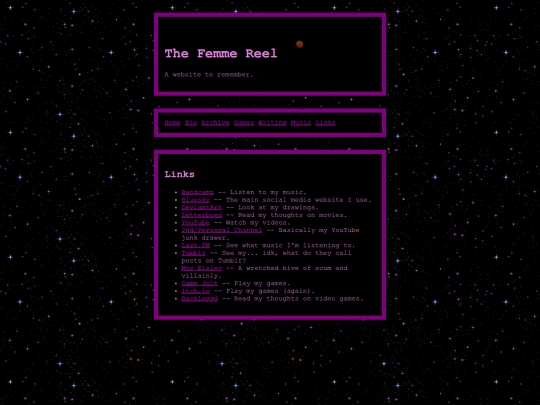 links screenshot