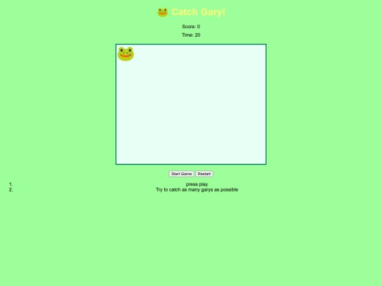 GameTesting/CatchGary screenshot