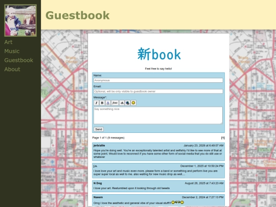 Guestbook screenshot