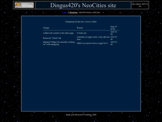 changelog screenshot