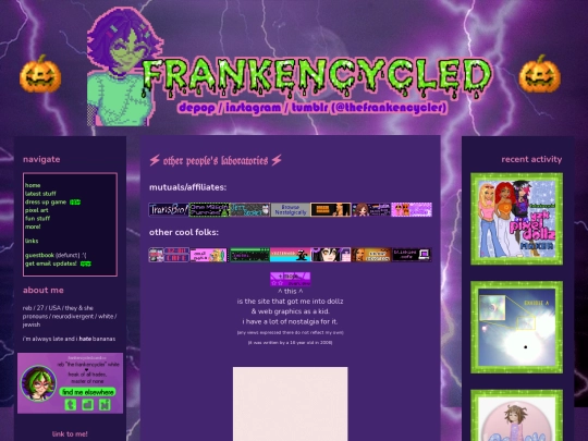 links screenshot