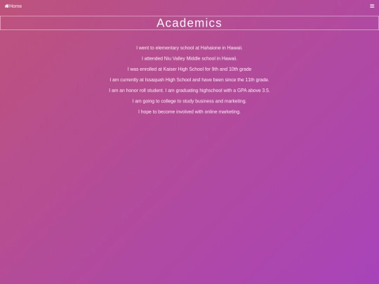 Academics screenshot