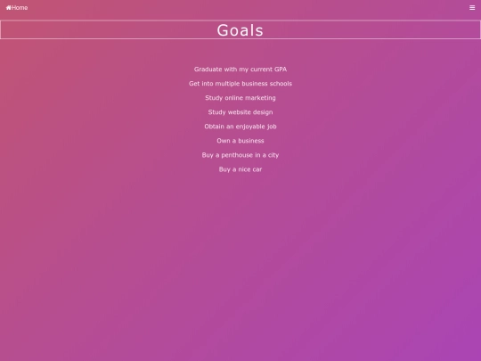Goals screenshot