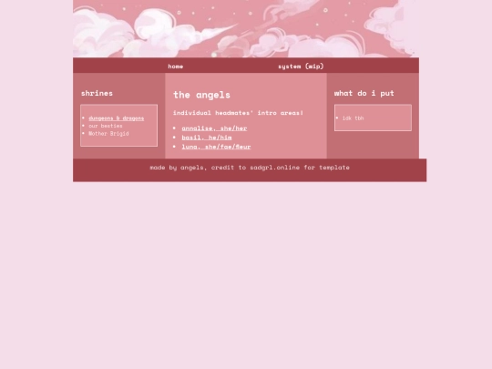 system screenshot