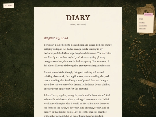diary screenshot