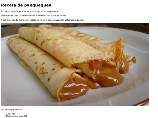 Recetario/Recetapanqueques screenshot
