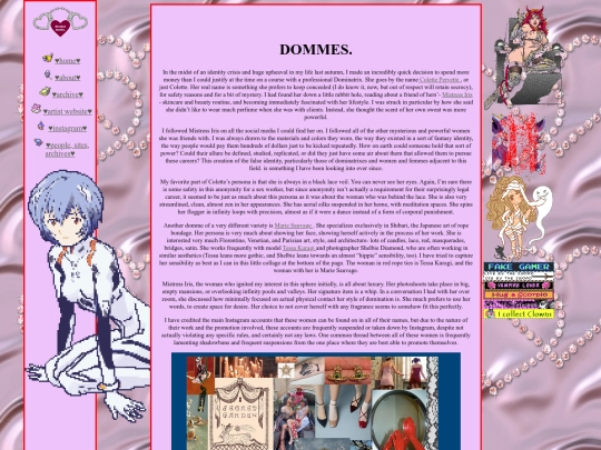 blog posts/dommes screenshot