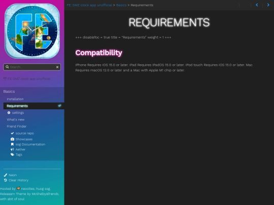 basics/requirements screenshot