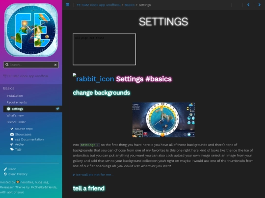 basics/settings screenshot