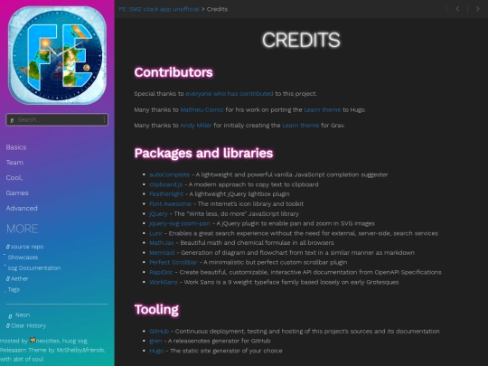 more/credits screenshot
