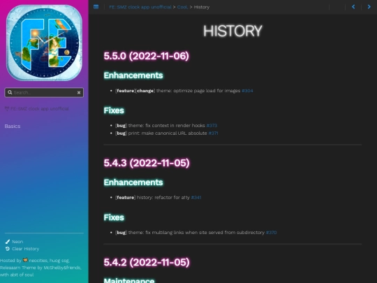 shiny/history screenshot