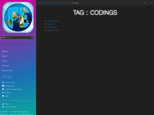 tags/codings screenshot