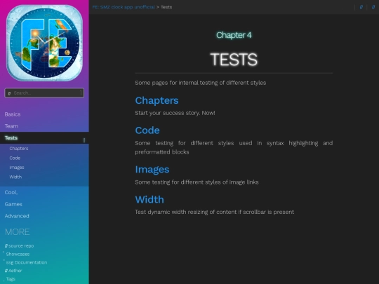 tests screenshot