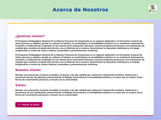 Programa Pedagogico Musical/acerca screenshot