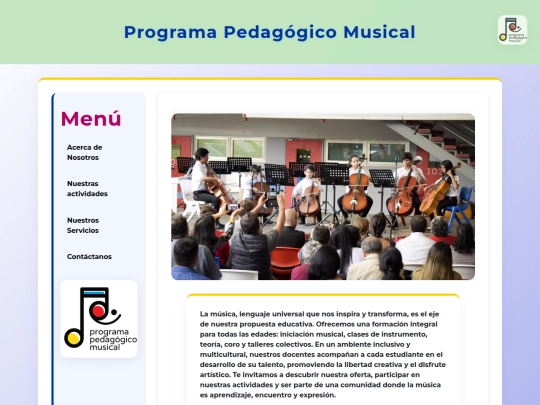 Programa Pedagogico Musical screenshot
